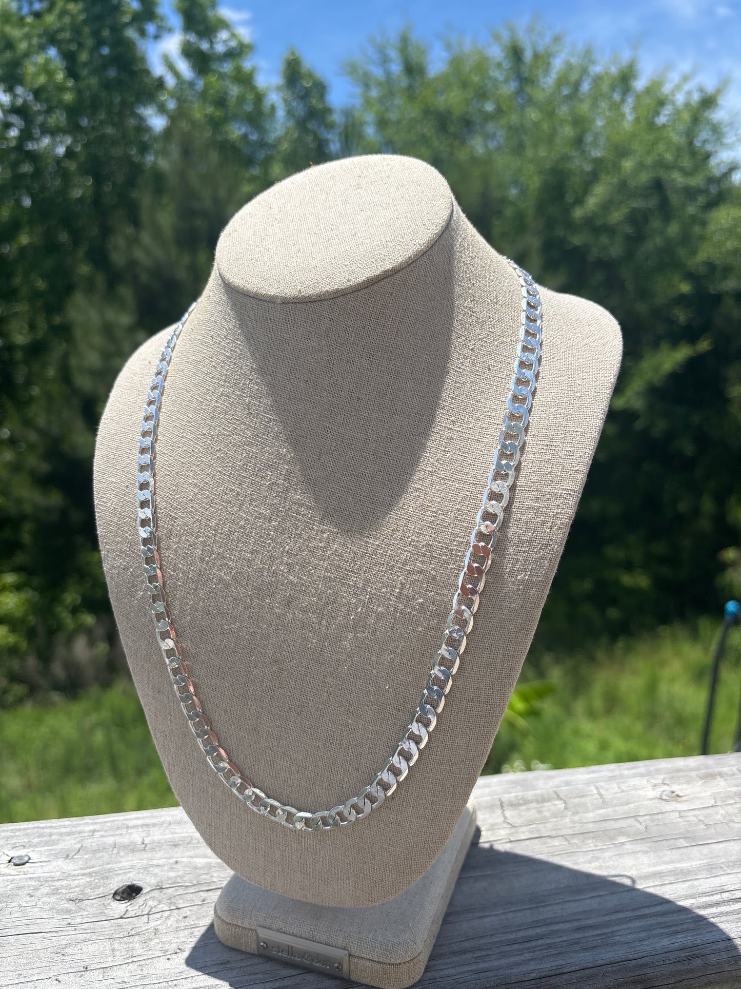 24" Cuban 925 Italian silver