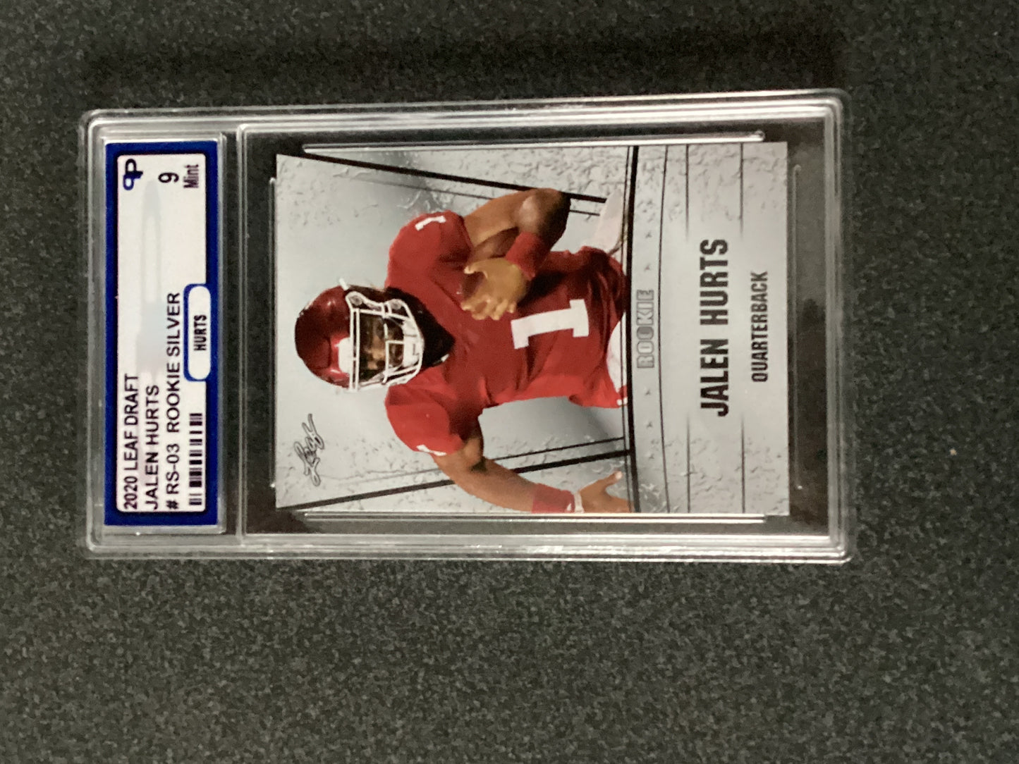 2020 Jalen Hurts Rookie Silver Graded Mint 9