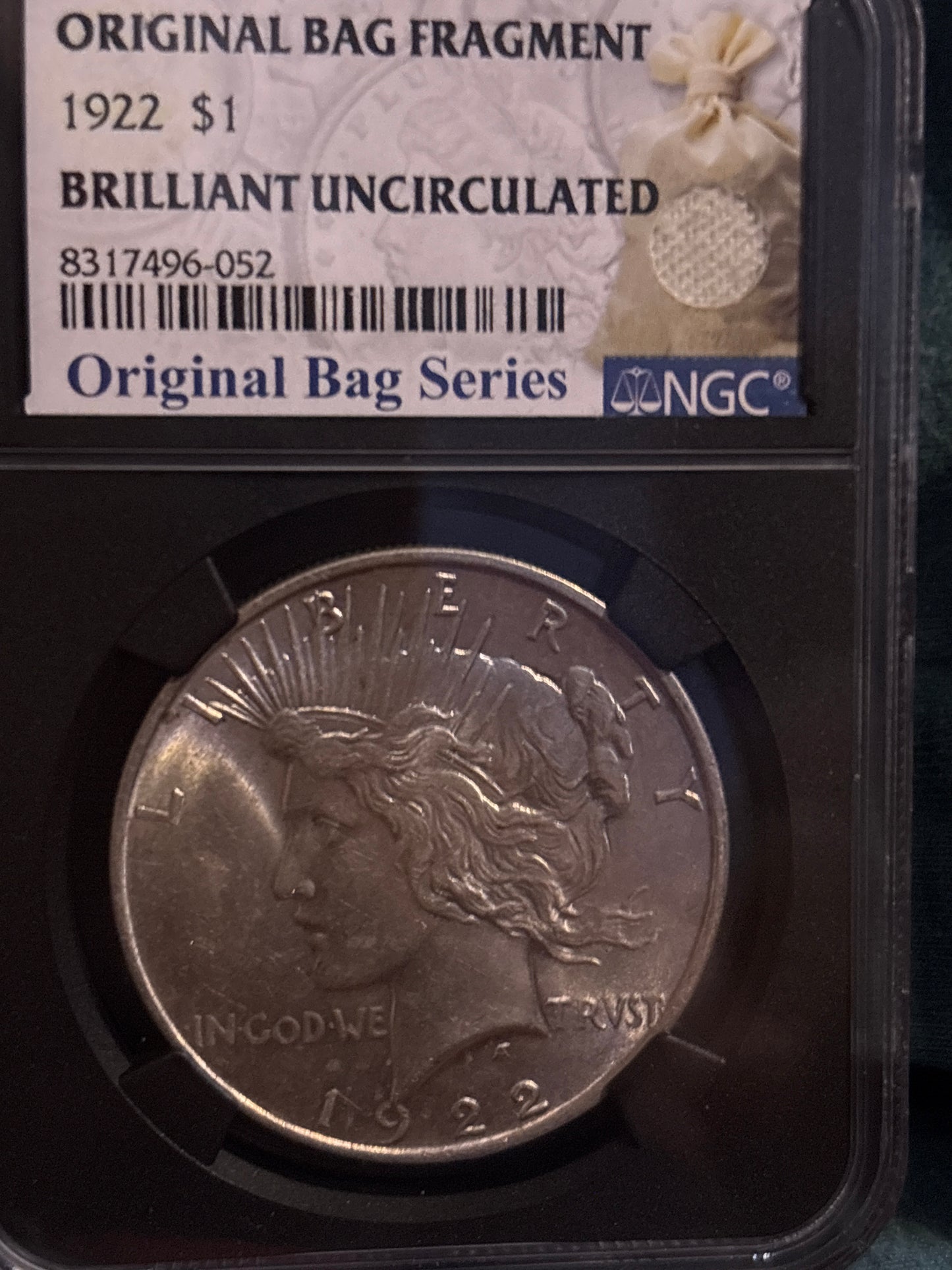 1922 BU Peace Dollar!