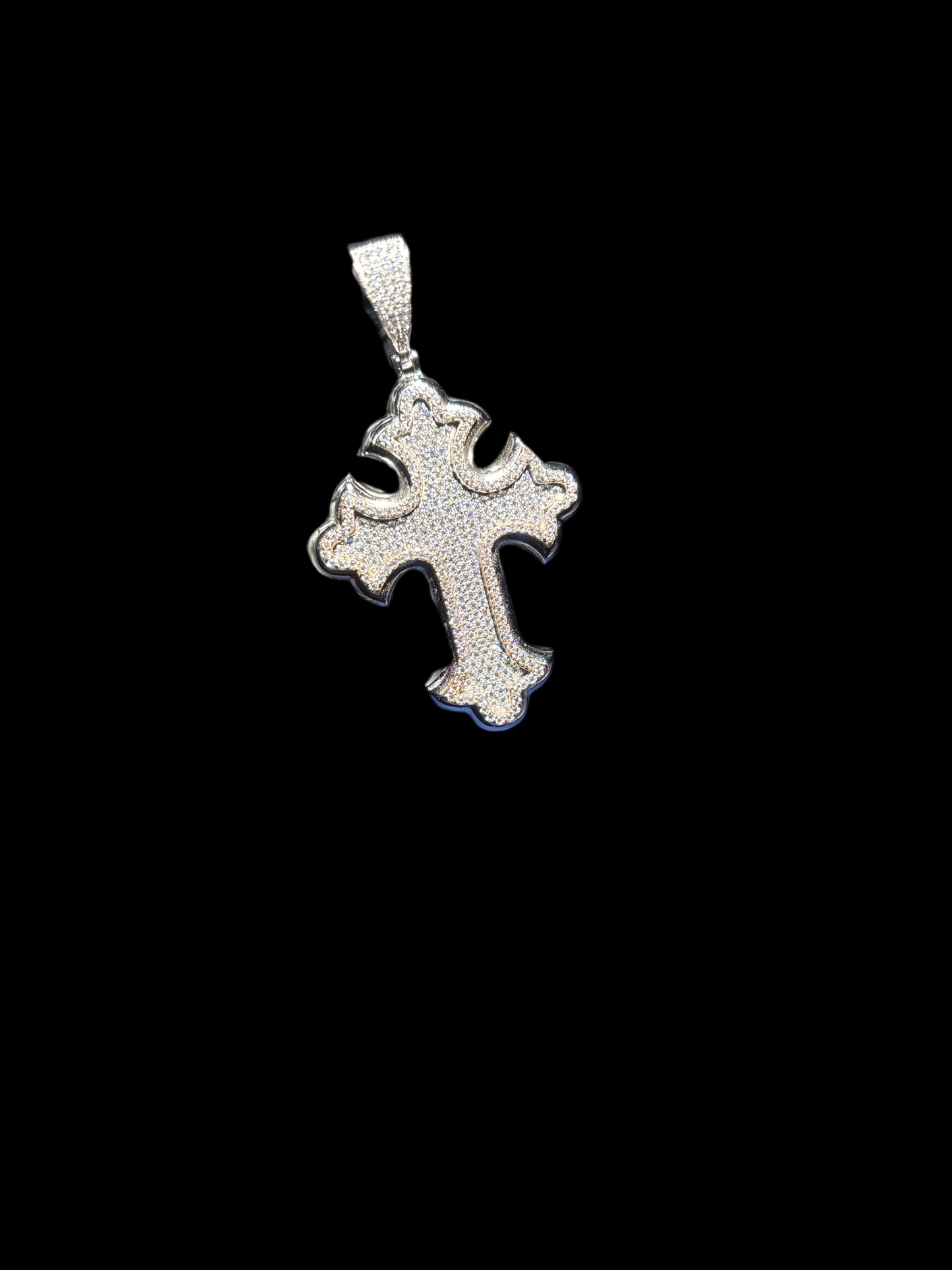 6.00 CTW Moissanite Cross Pendant set in 925 Silver