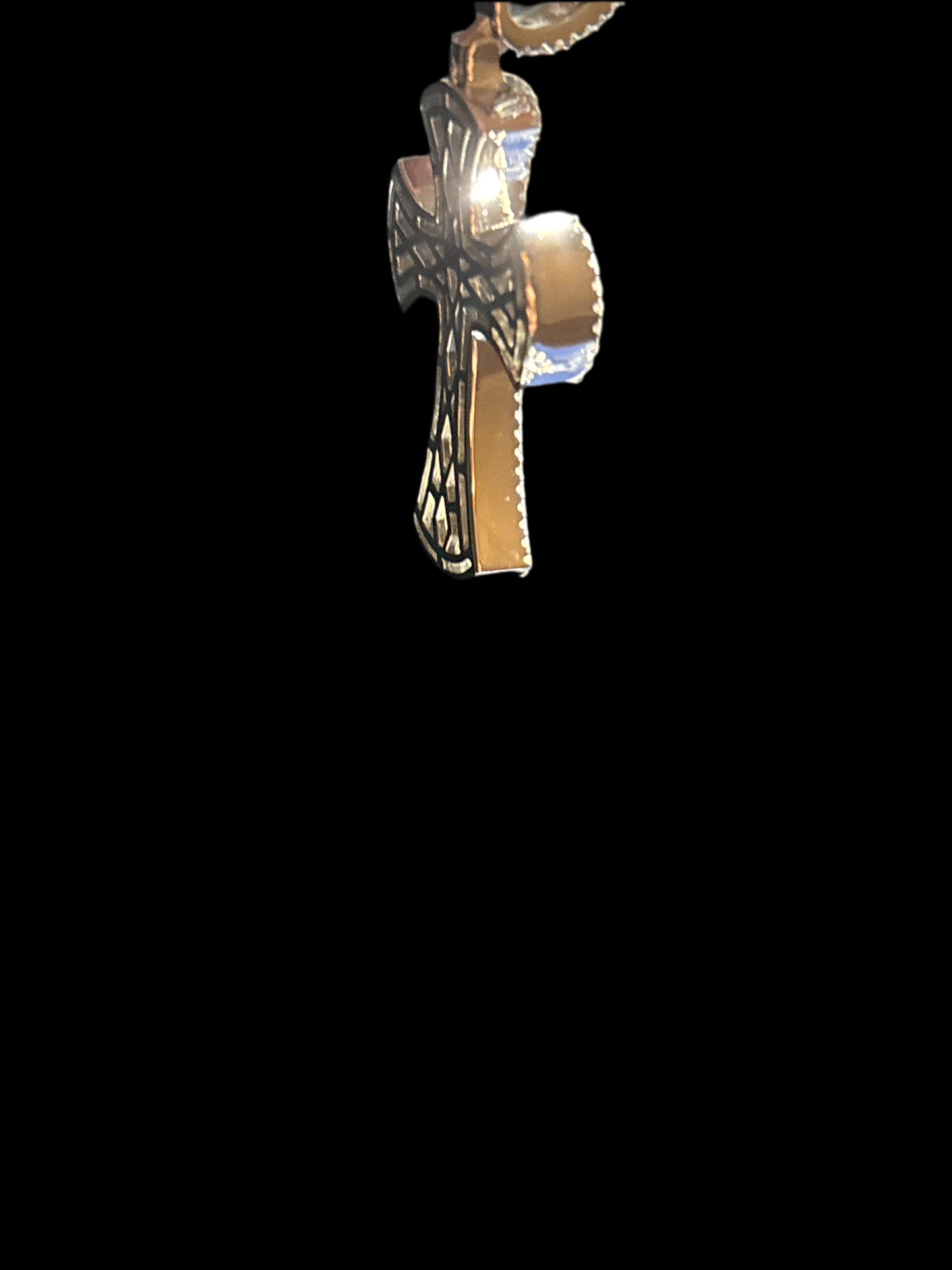 3 CTW Moissanite and 925 Silver Cross Pendant