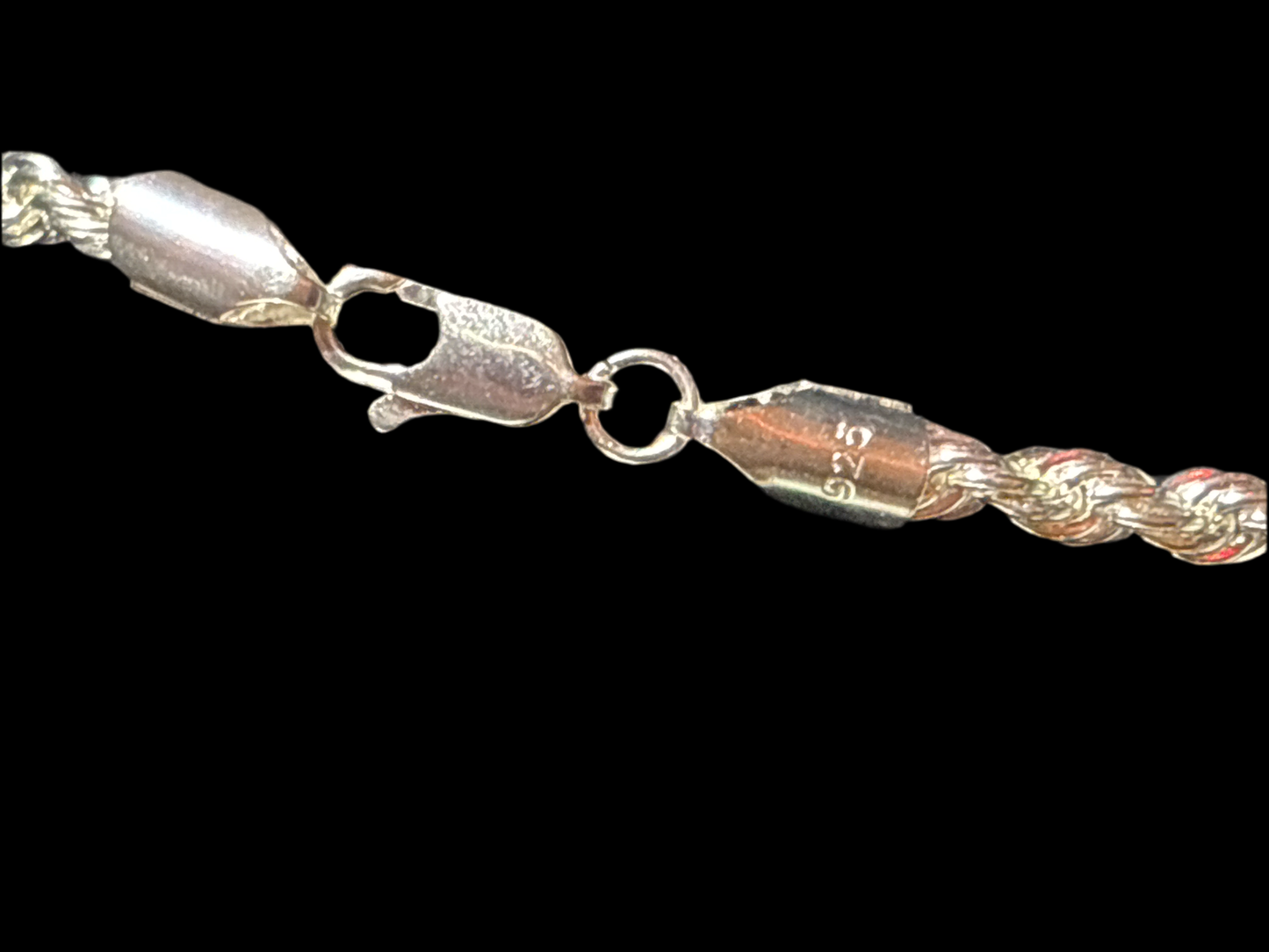 18 inch 925 Silver over brass Rope