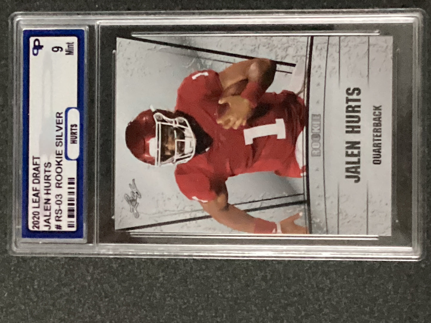 2020 Jalen Hurts Rookie Silver Graded Mint 9