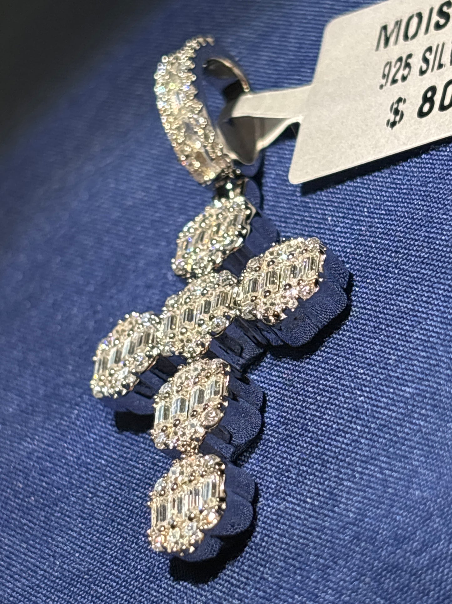 2.00 CTW Moissanite Cross in 925 Silver