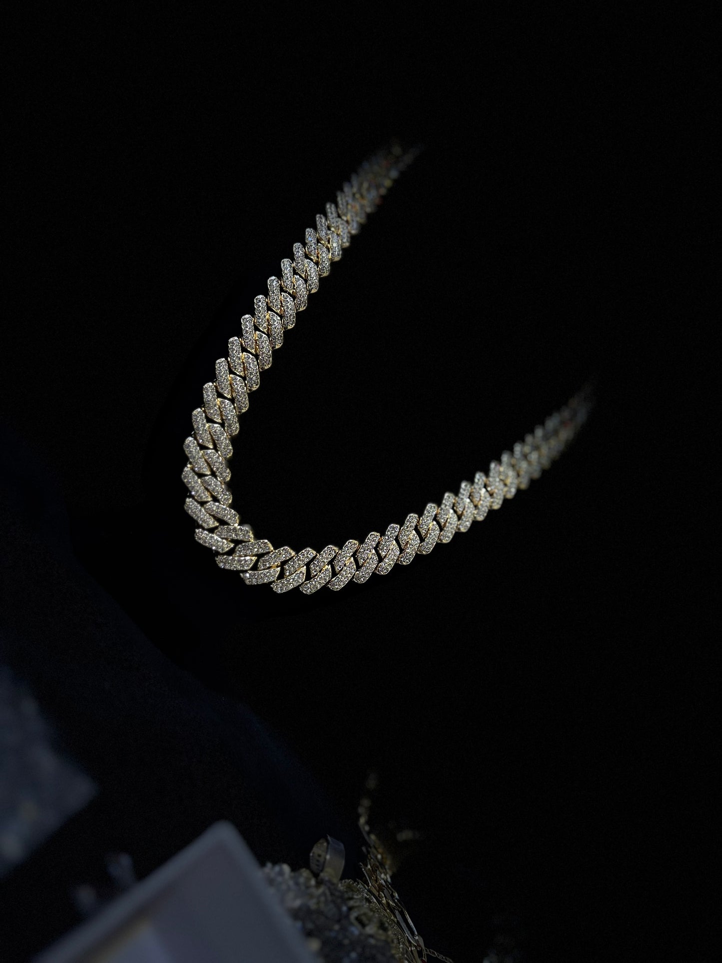 20" Iced Out Yellow Gold Filled Cuban
