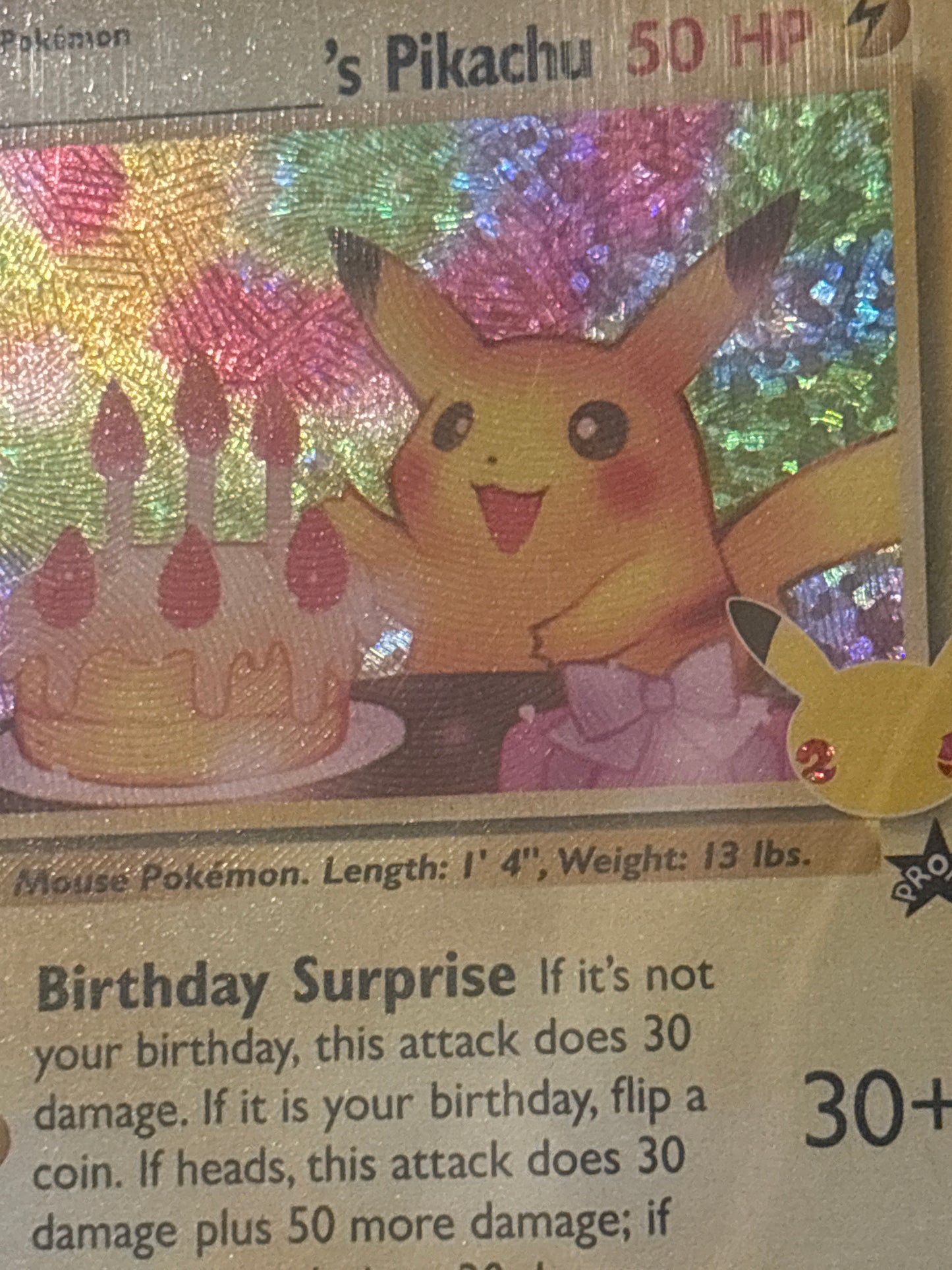 2021 Pokémon celebrations #24 Birthday Pikachu graded in a 9.5 Tuxedo Black Slab