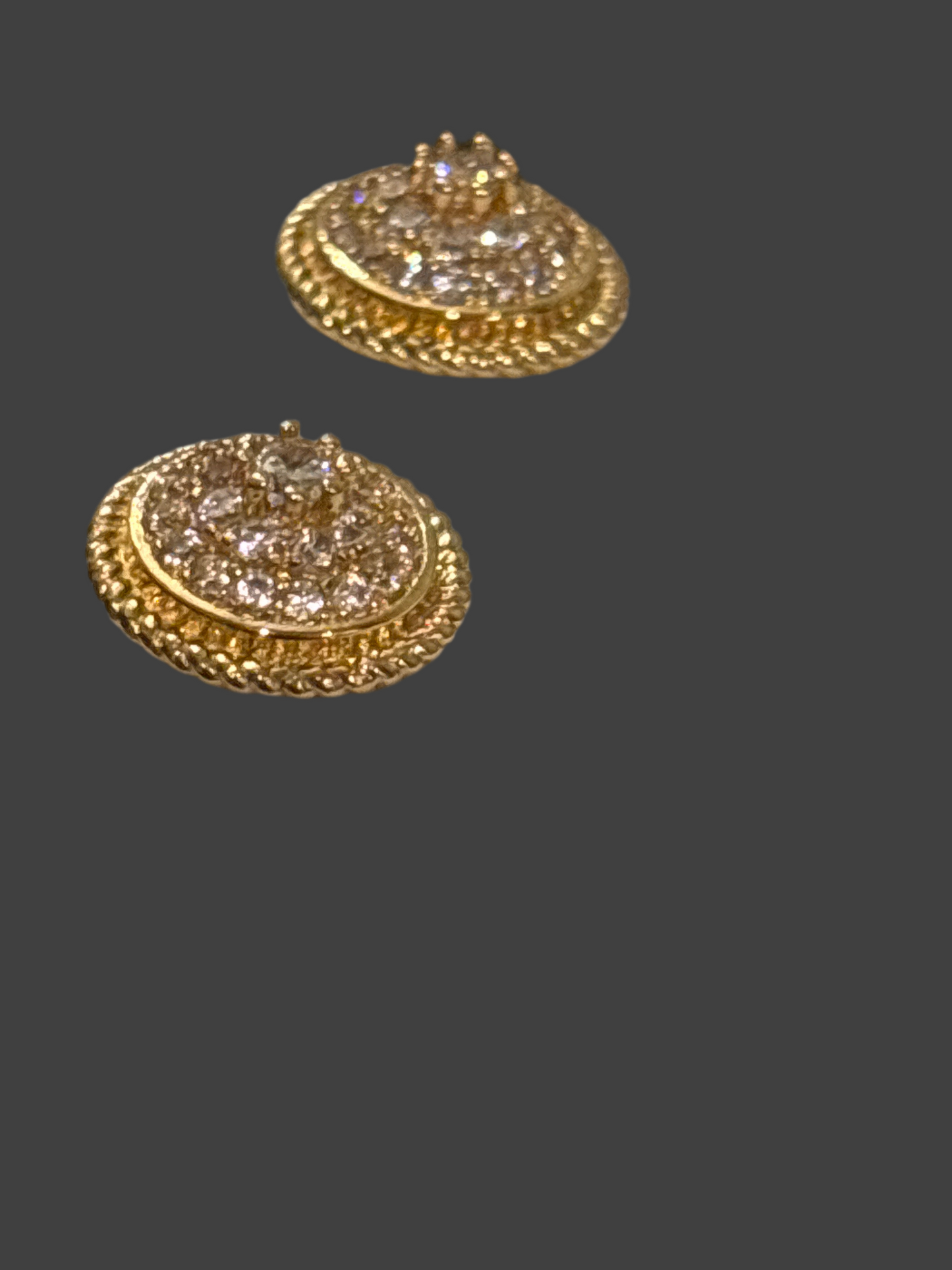 14k Gold over brass earrings with VVS CZs