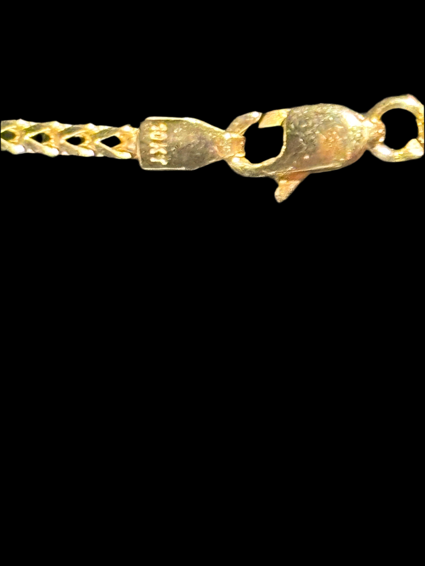 16" 10k Gold Box Chain with pendant
