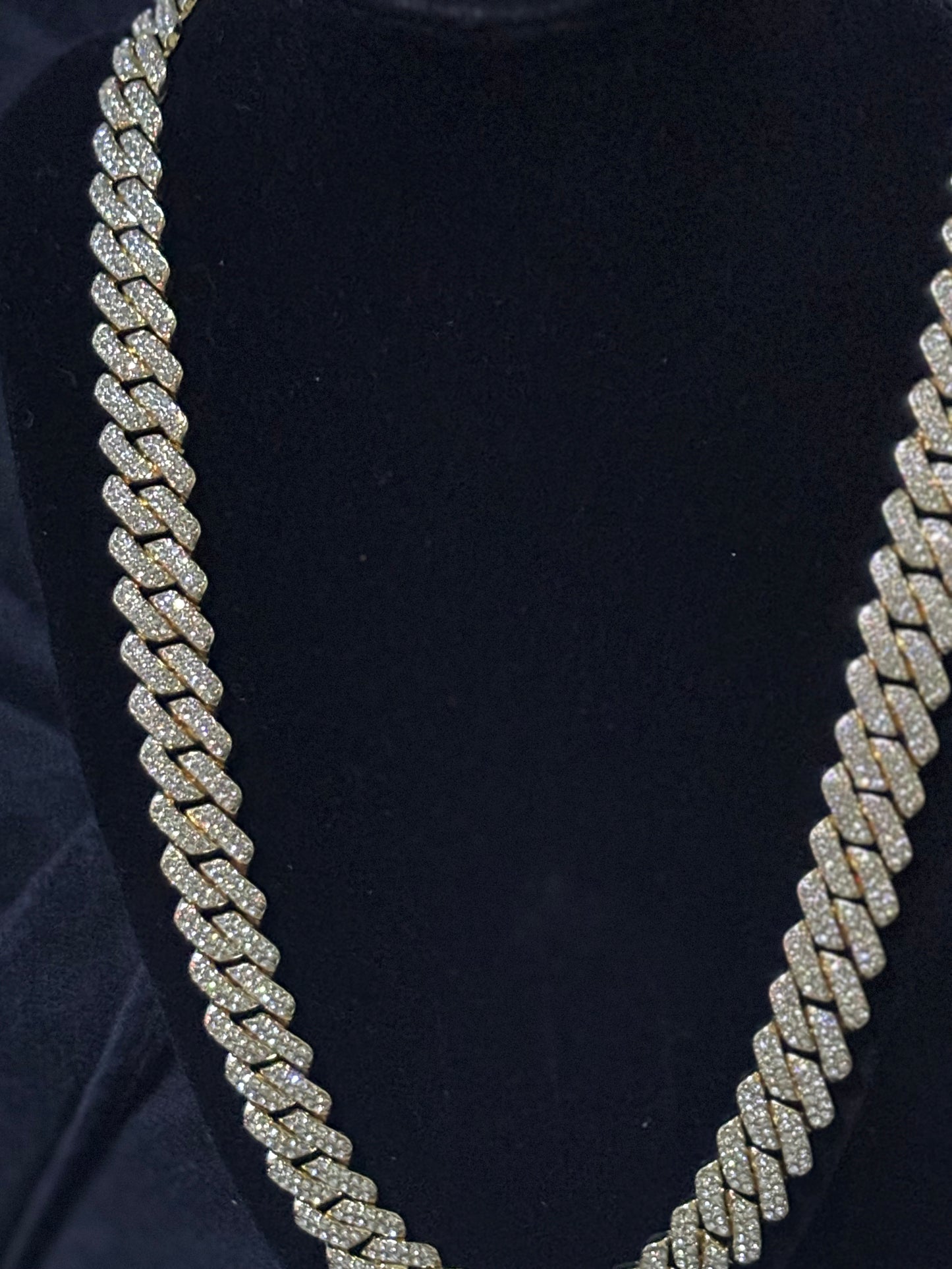 20" Iced Out Yellow Gold Filled Cuban