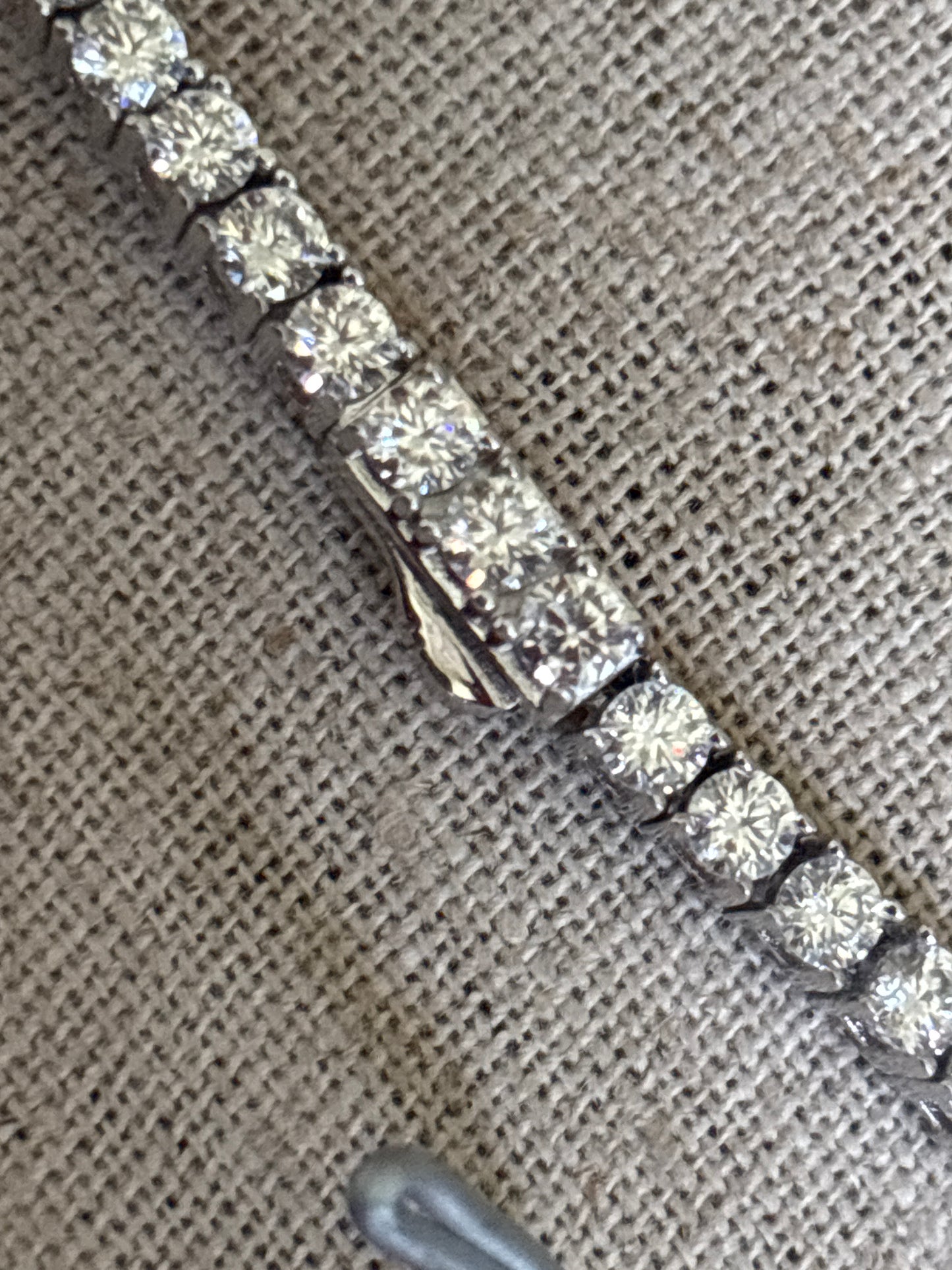 20" Moissanite Tennis Necklace set in 925 Silver