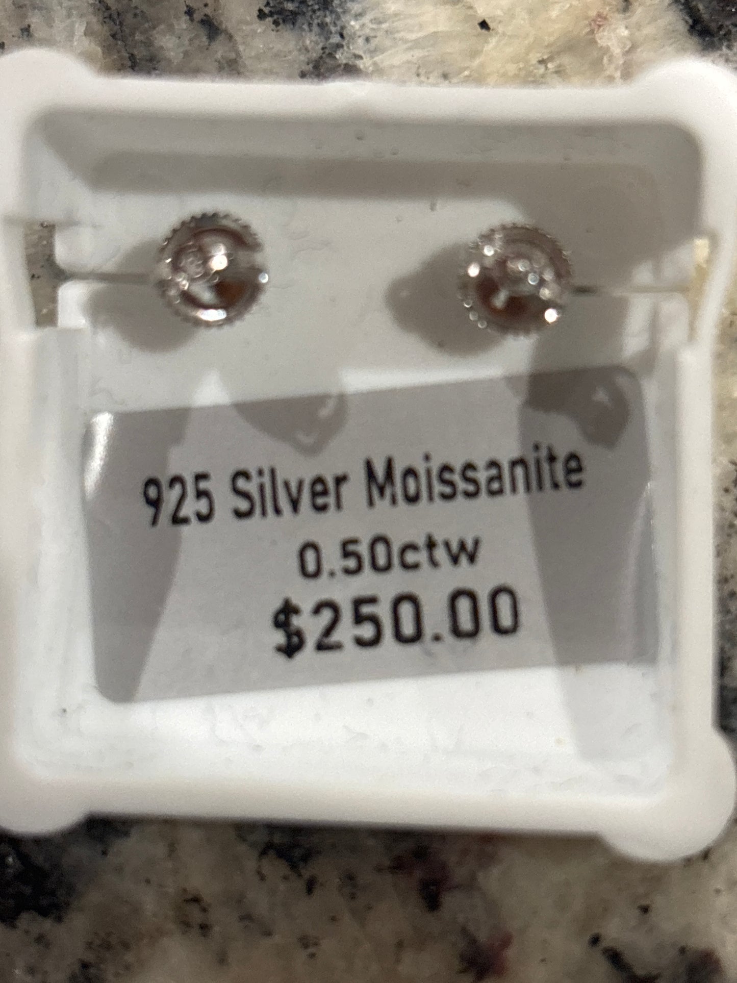 925 Silver 0.50 ctw Moissanite Earrings