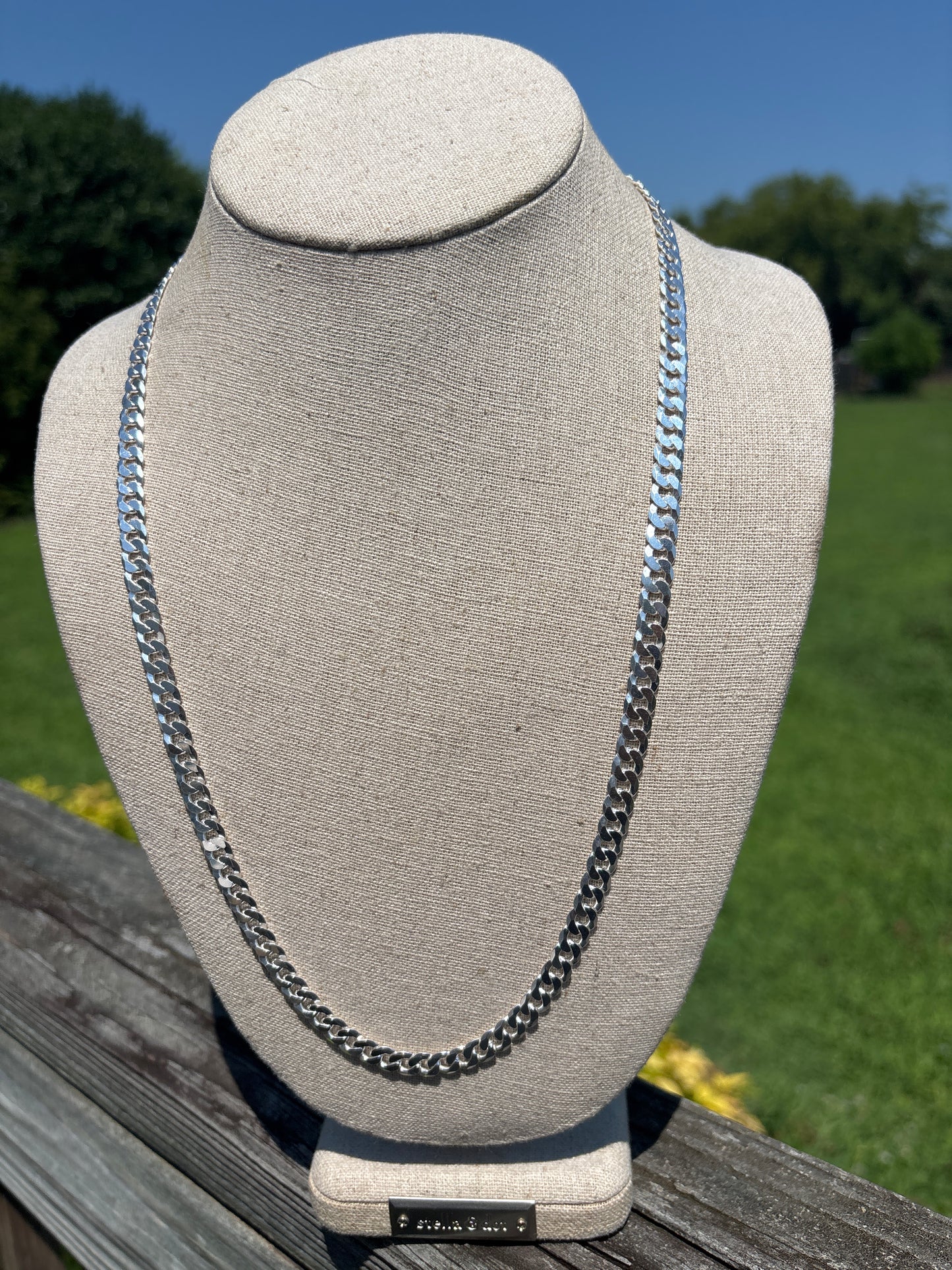 24" Cuban 925 Italian silver