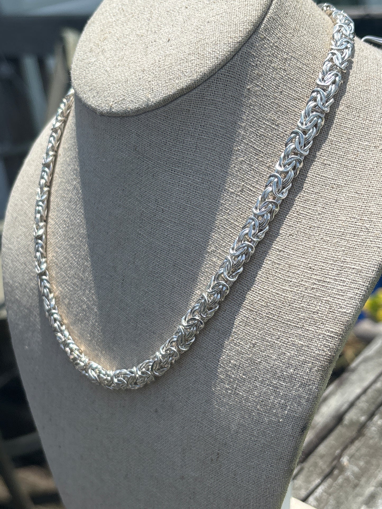 18" Byzantine Chain 925 Silver