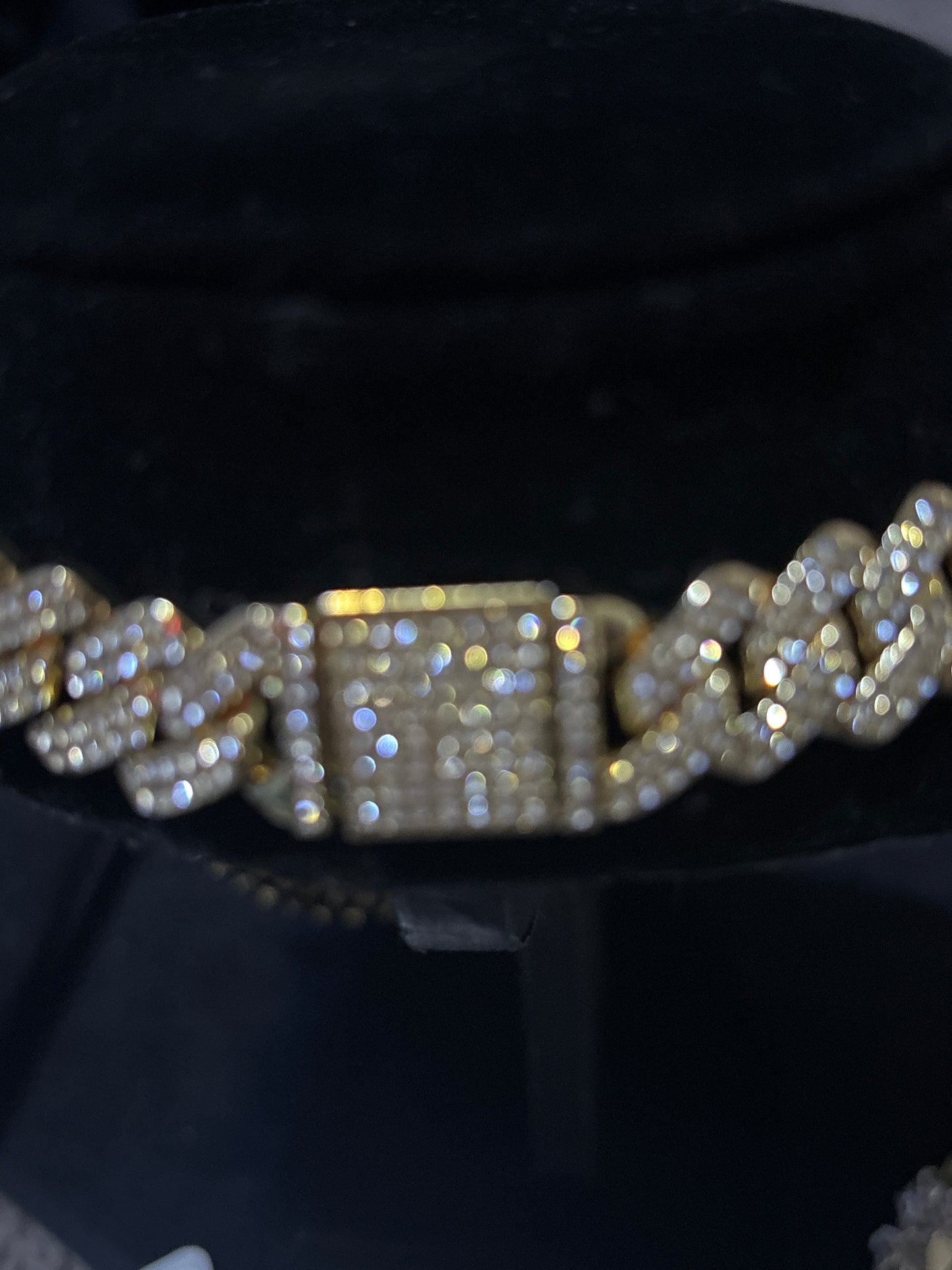 20" Iced Out Yellow Gold Filled Cuban
