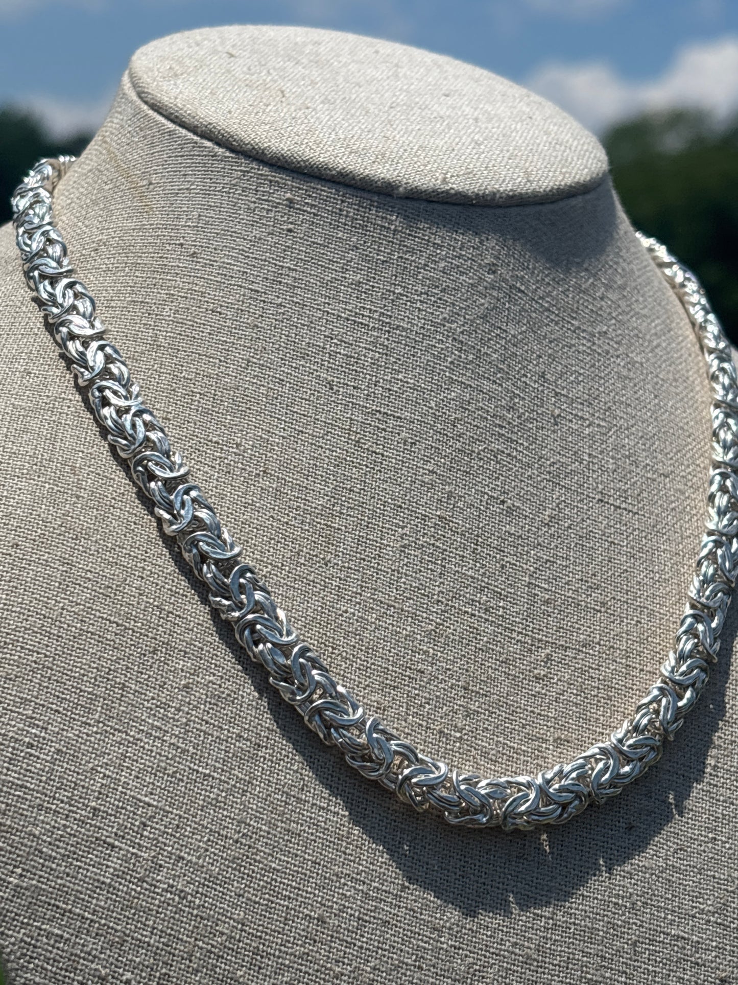 18" Byzantine Chain 925 Silver