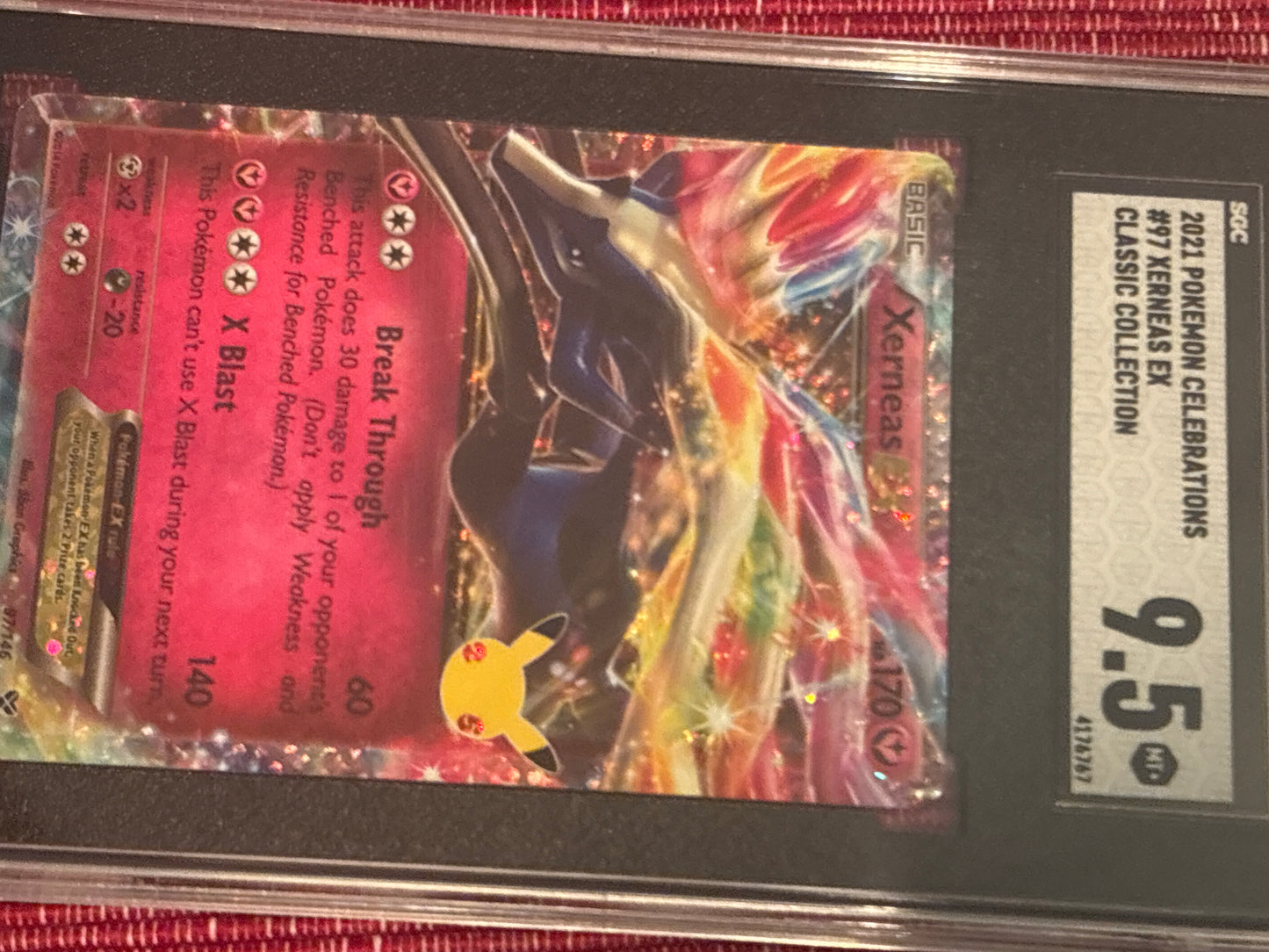 2021 Pokémon Celebrations #97 Xerneas EX in an 9.5 Tuxedo Black Slab