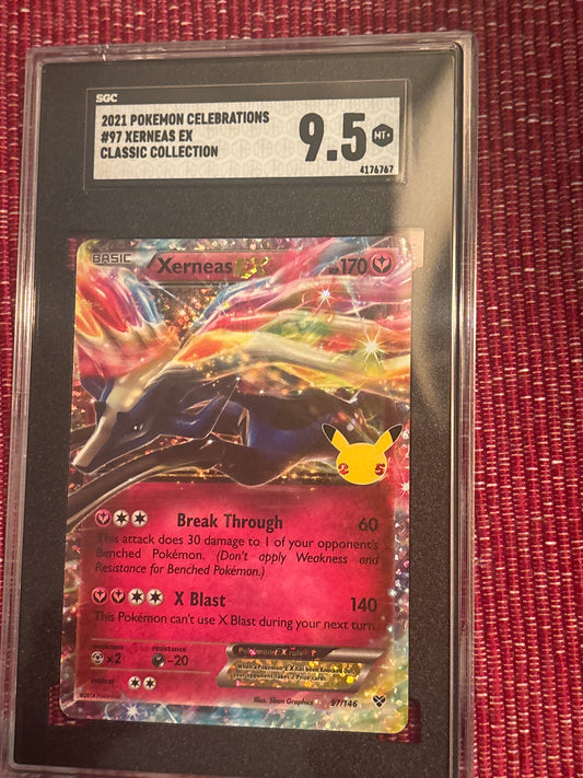 2021 Pokémon Celebrations #97 Xerneas EX in an 9.5 Tuxedo Black Slab