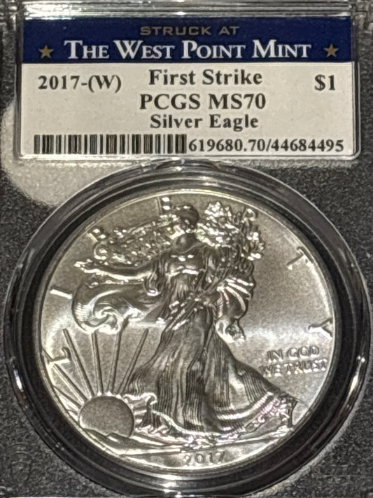 2017 Westpoint First Strike Silver Eagle in a MS70!