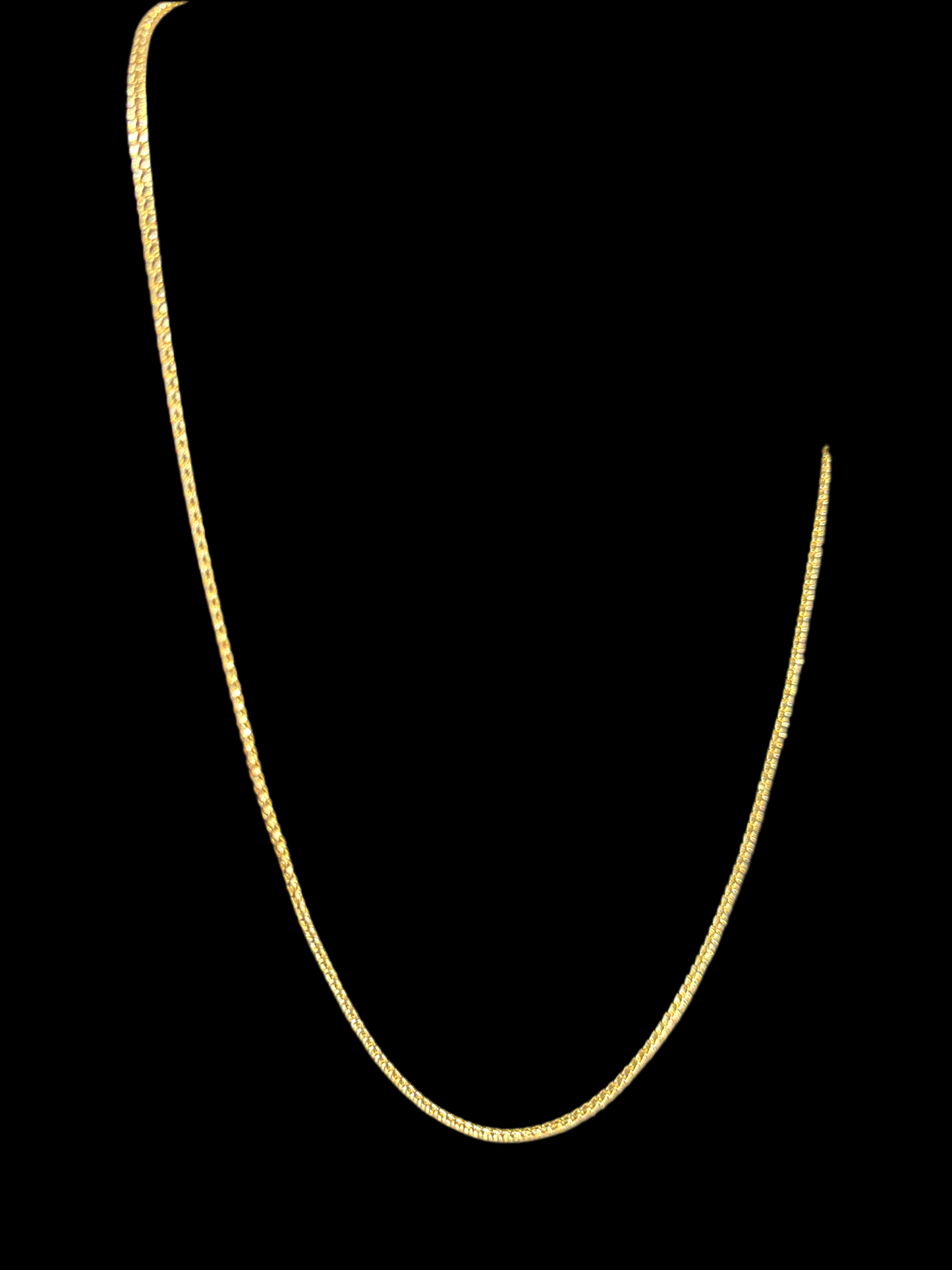 16" 10k Gold Box Chain with pendant