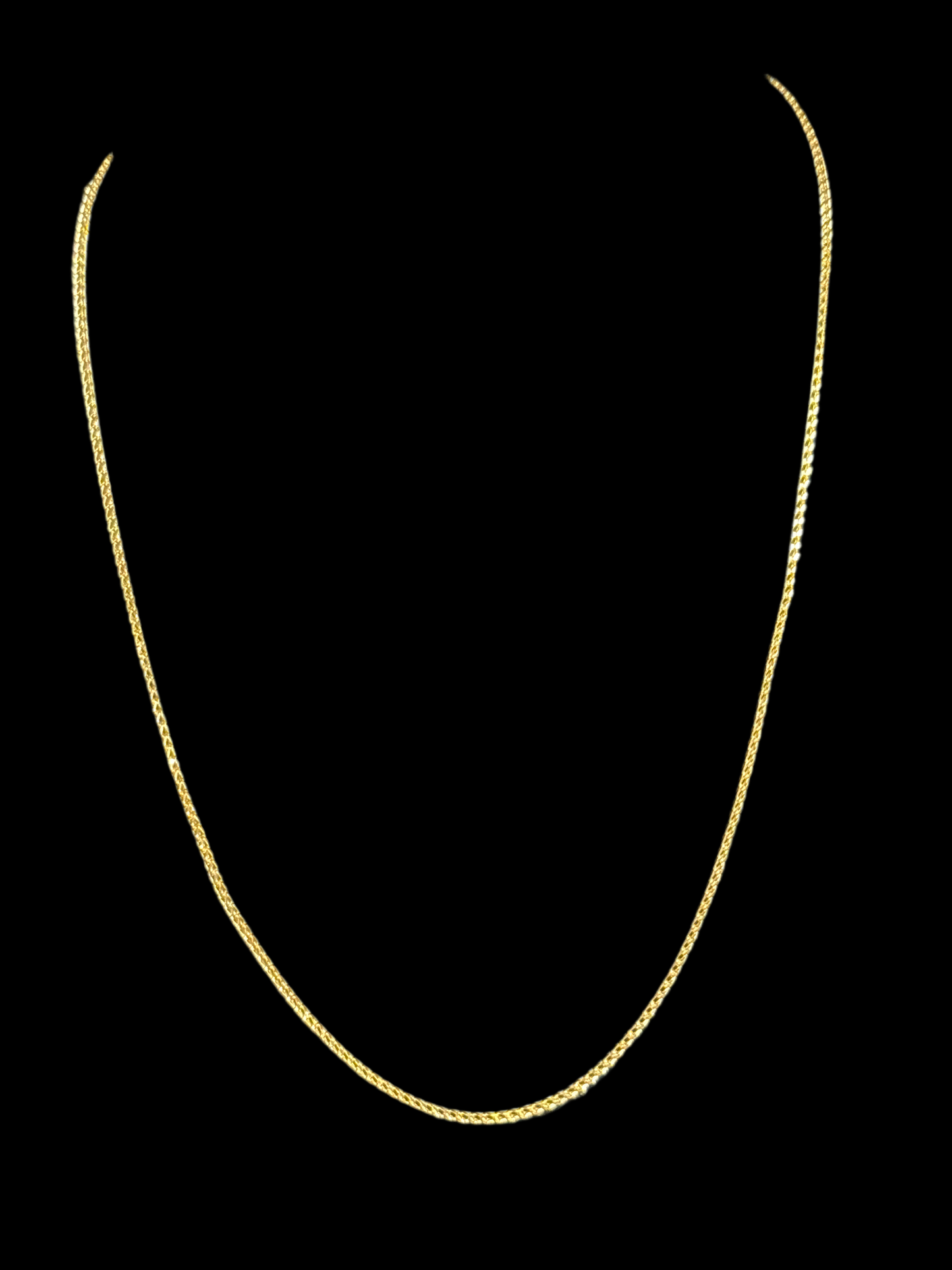 16" 10k Gold Box Chain with pendant