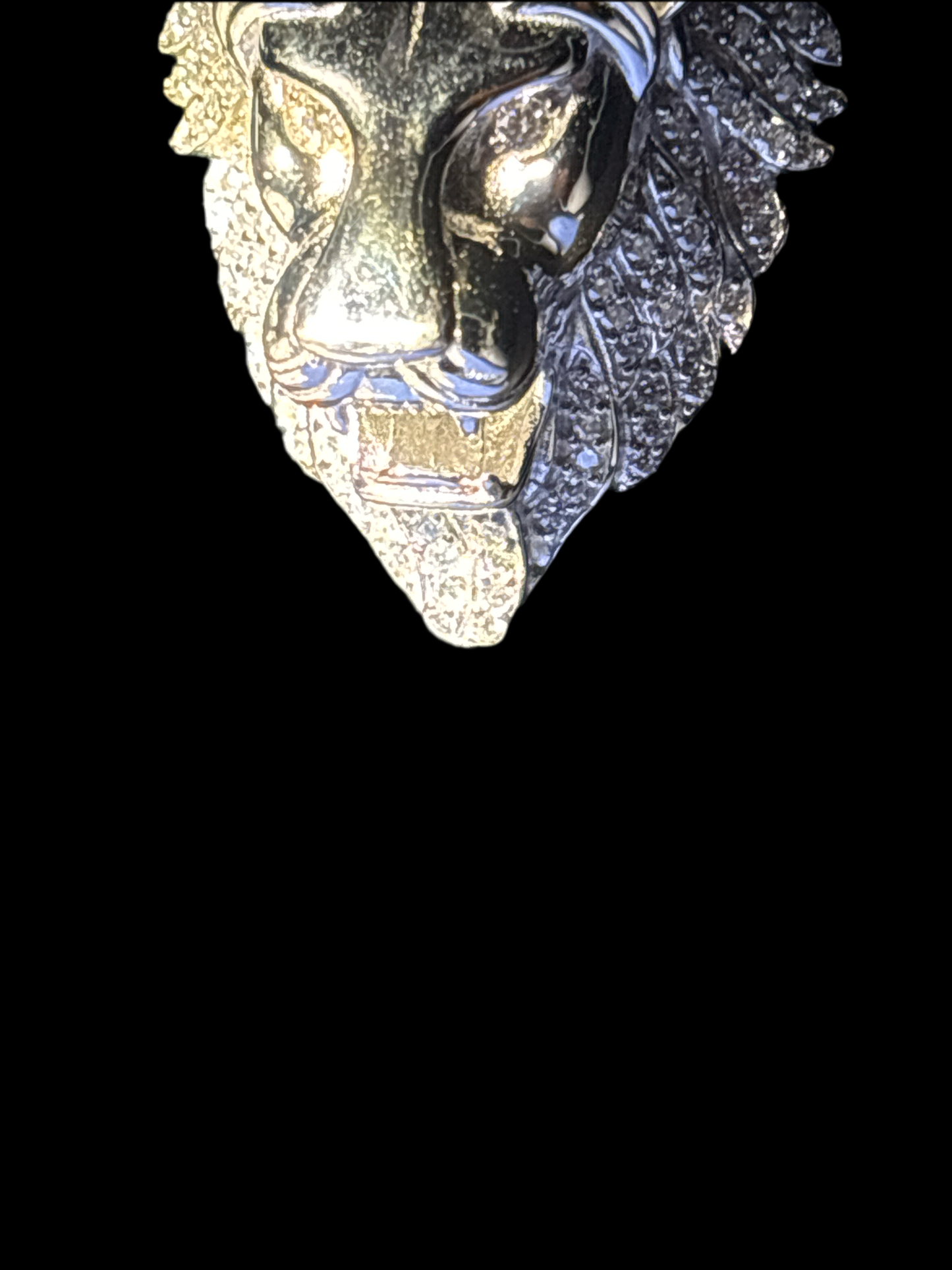 3.00 Moissanite and 925 Silver Lion Pendant