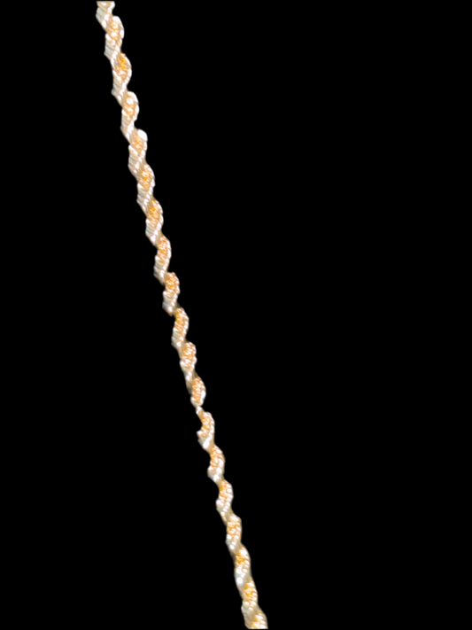 Thinner 2mm 24" Rope 14k Gold over Brass