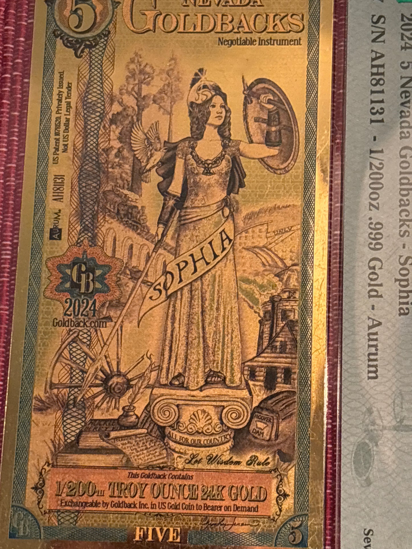 2024 Nevada 5 Alpha Gold back in PMG 70 GEM UNC